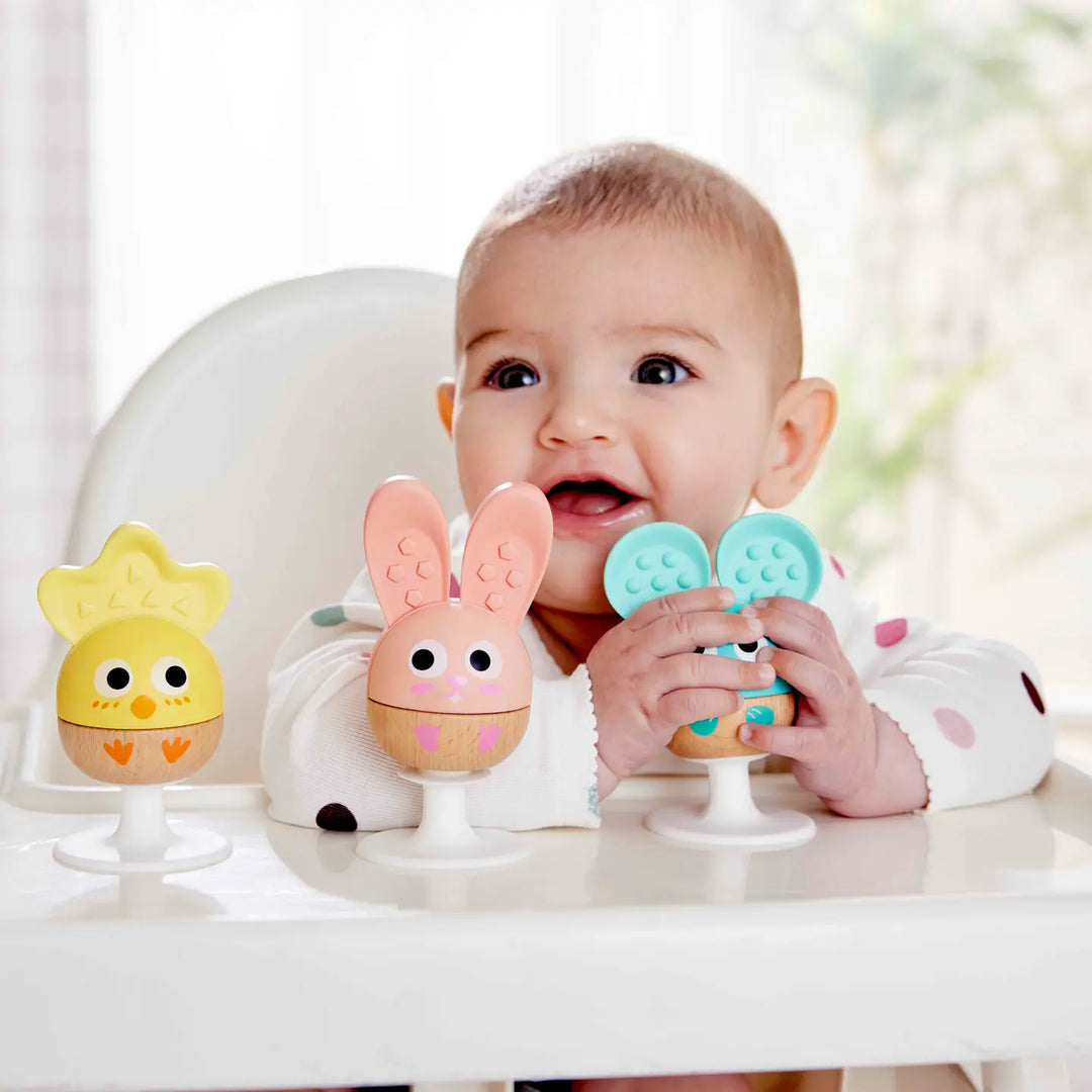 Stay-Put Cheery Critter Rattle Set