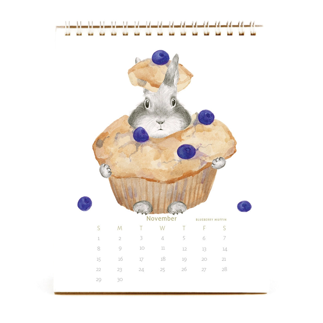 Hare at the Cafe Bunny Calendar 2026