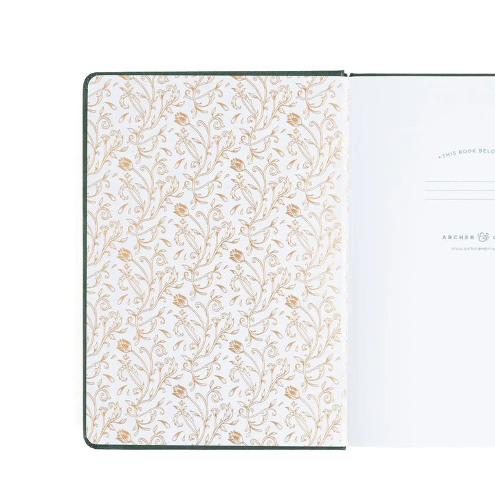 Antique Floral B6 Dot Grid Notebook