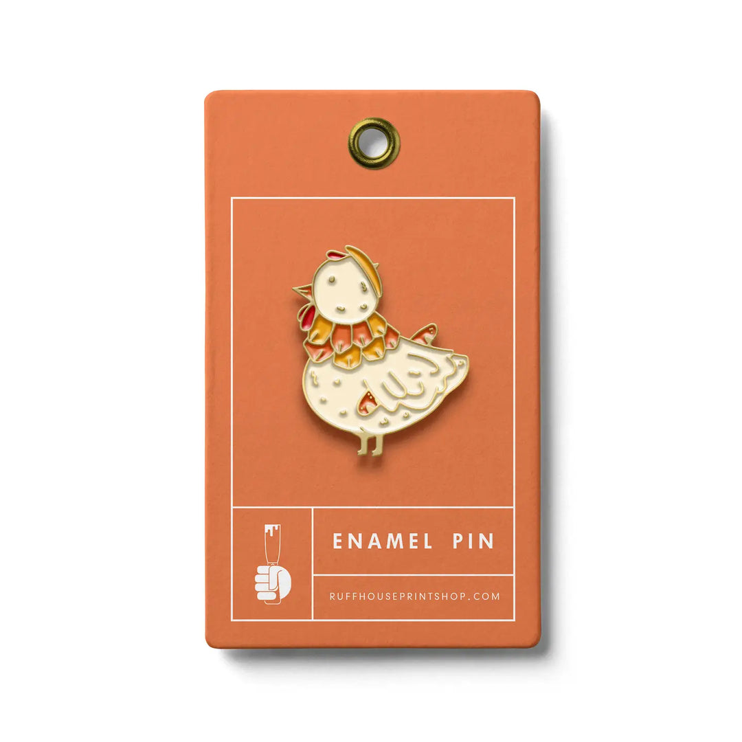 French Hen Enamel Pin