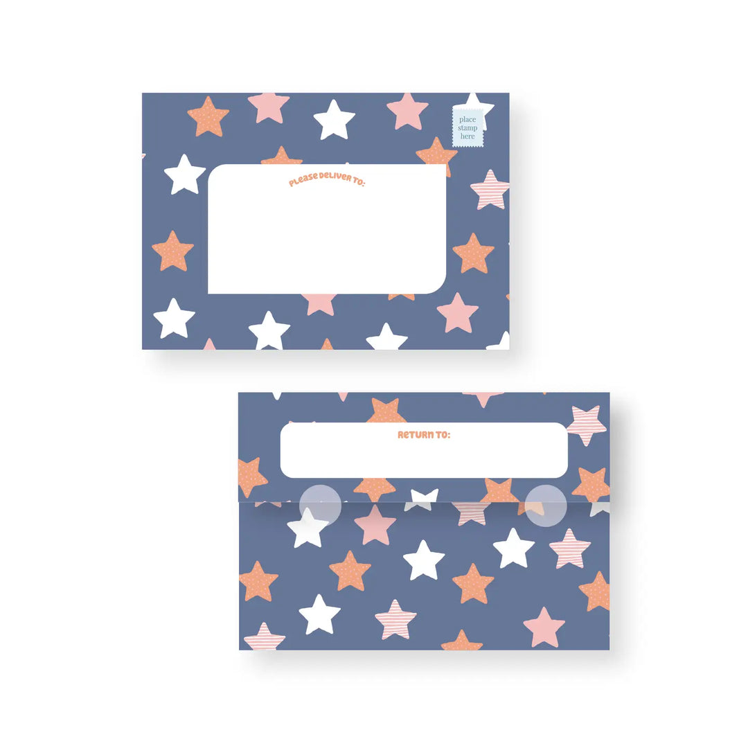 Kids Fill-in Fold Up Letter Set of 10 (Multiple Color Options!)