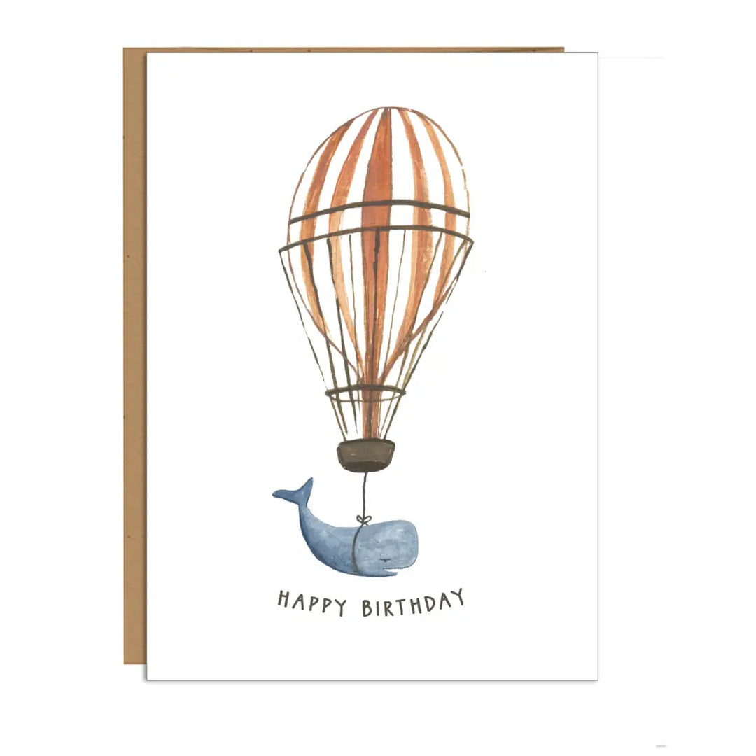 Whale Balloon Birthday Mini Card