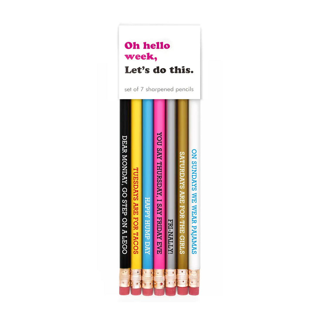 Hello Week Pencil Set