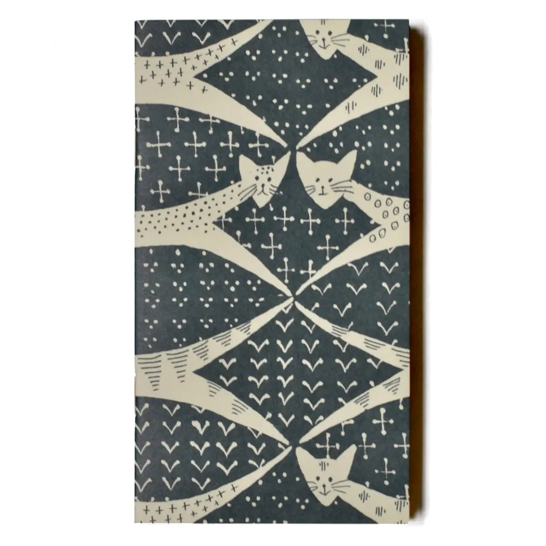 Very Slim List Book Small Cats Navy