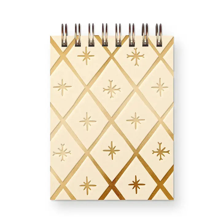 Snowflake Argyle Pattern Holiday Mini Jotter Notebook