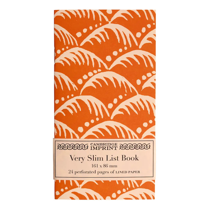 Very Slim List Book Wave Blood Orange
