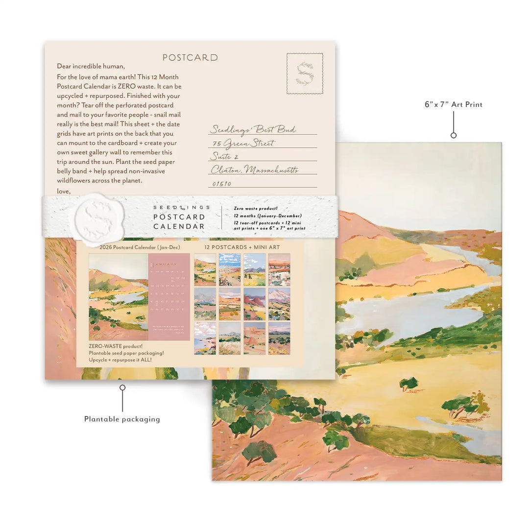 In the Beginning Seedlings Postcard Calendar