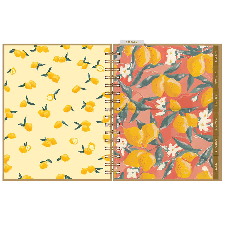 Lemon Drops Seedlings 17-Month Hardcover Spiral Planner (Aug 2026 - Dec 2027)
