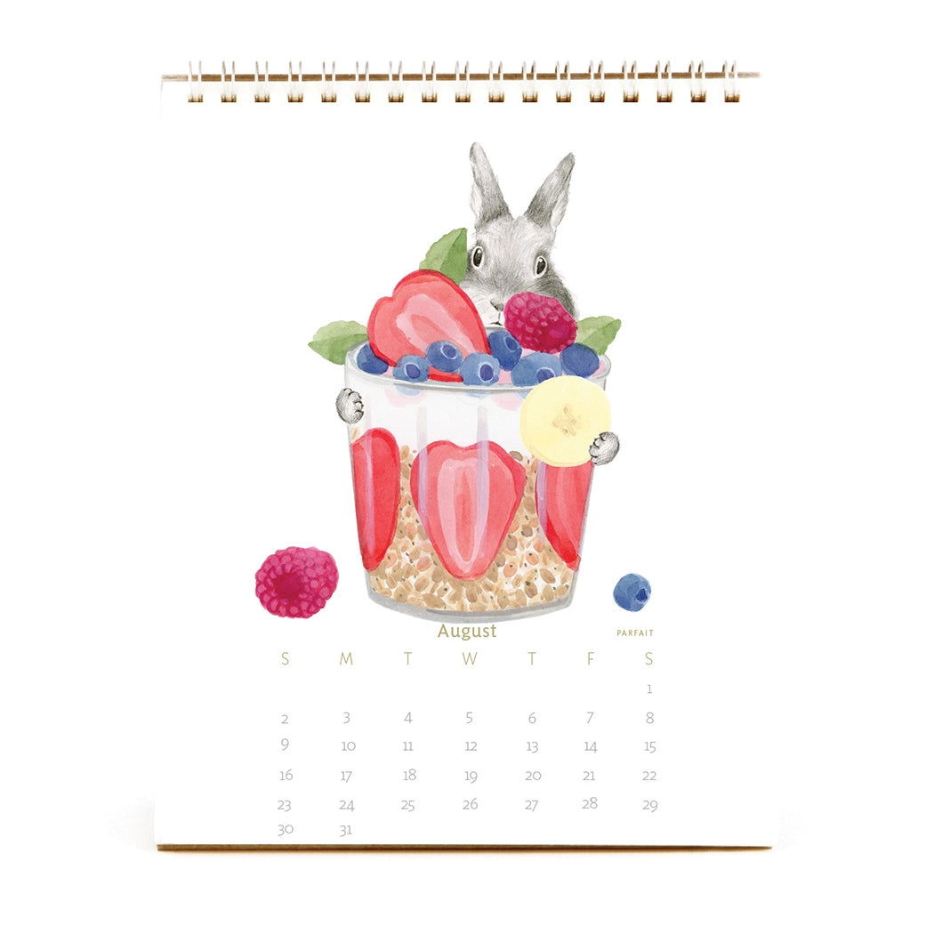 Hare at the Cafe Bunny Calendar 2026