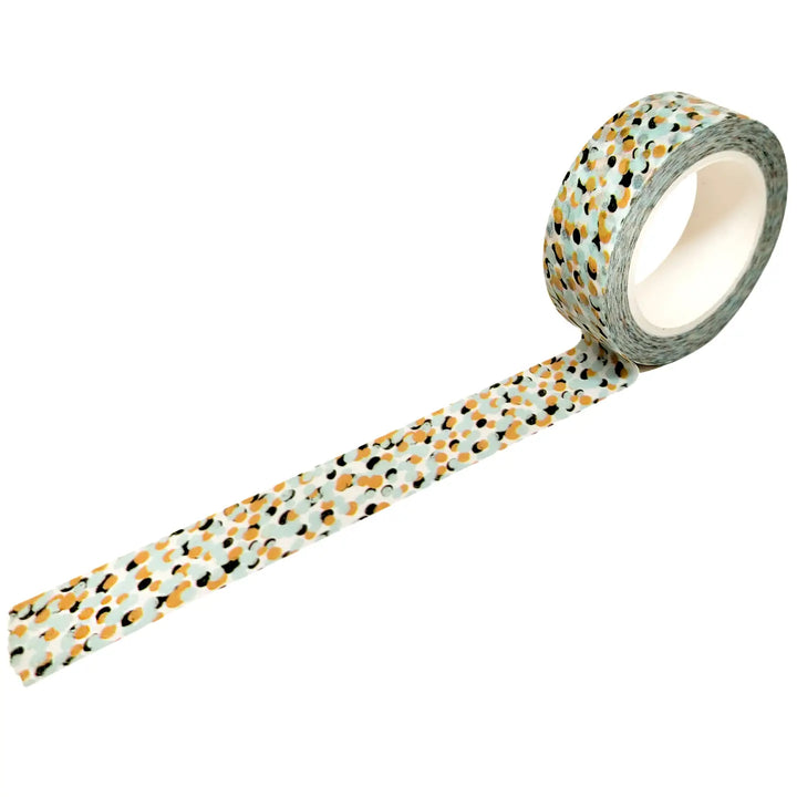 Confetti Dot Washi Tape - Aqua, Golden Yellow, and Green