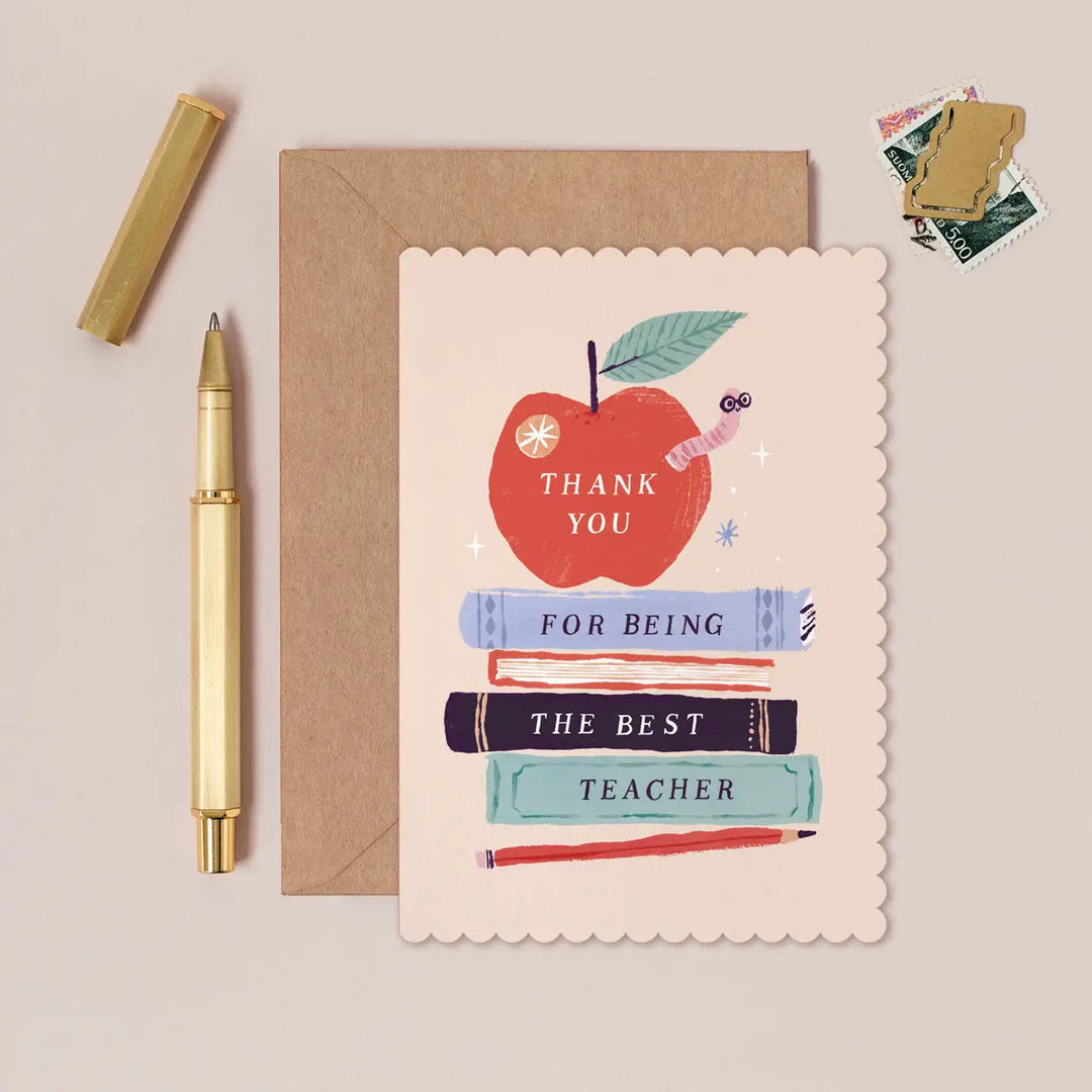 Apple Thank You Teacher Card | Teacher Appreciation Cards