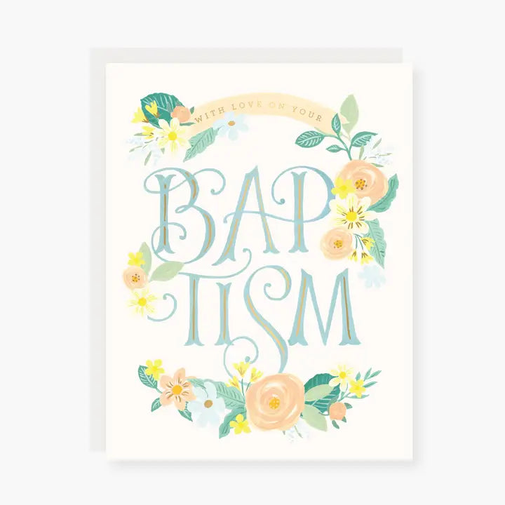 Faith in Bloom Baptism Card