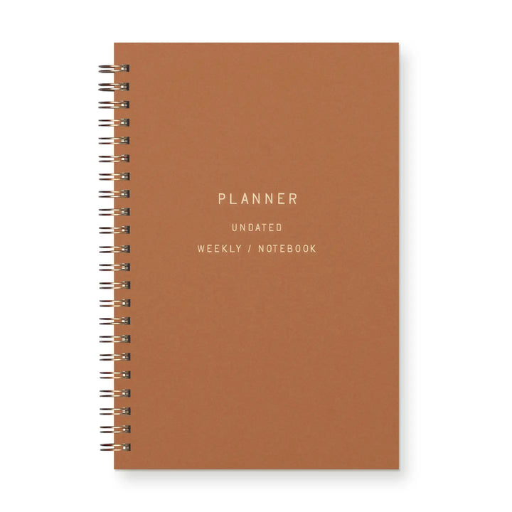 Standard Type Undated Weekly Planner Journal (Copper)
