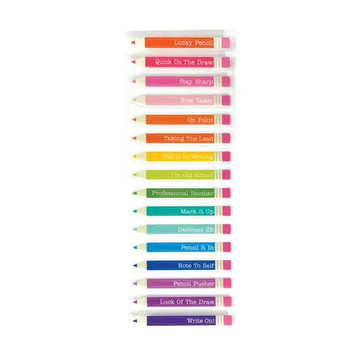 Stickiville Lucky Pencils Clear Vinyl Stickers
