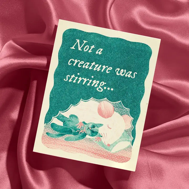 Not a Creature Was Stirring - Risograph Holiday Card