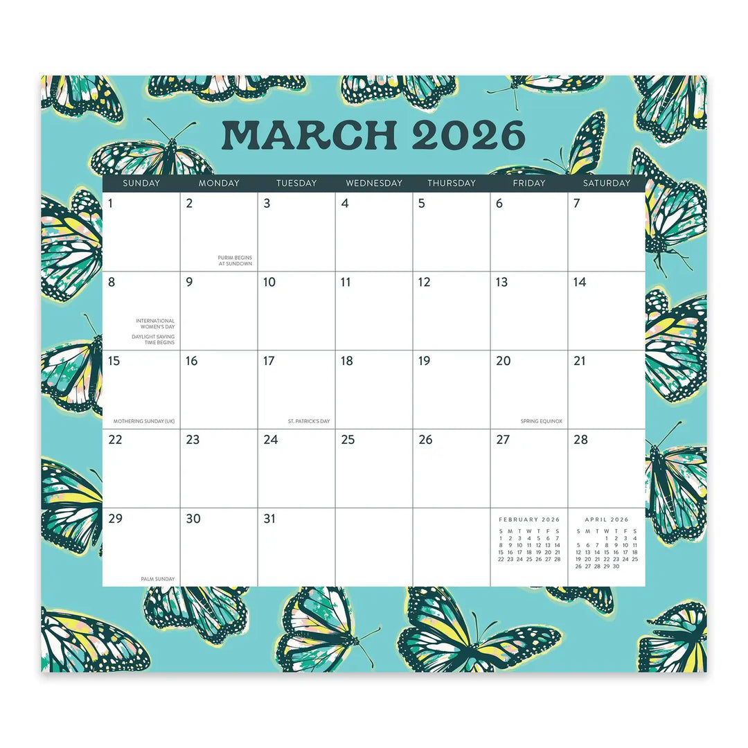 Catching Colors Magnetic Monthly Pad Calendar (Aug 2025 - Dec 2026)