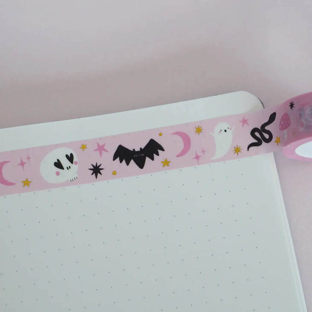 Pink Halloween Doodles Washi Tape