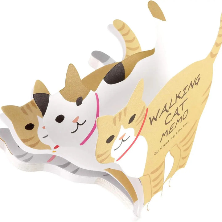 Walking Cat Memo Pad
