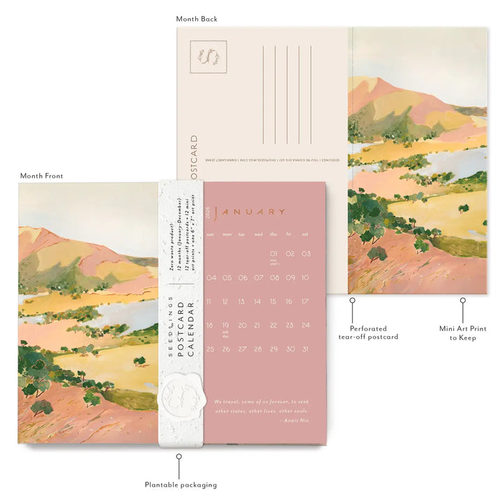 In the Beginning Seedlings Postcard Calendar
