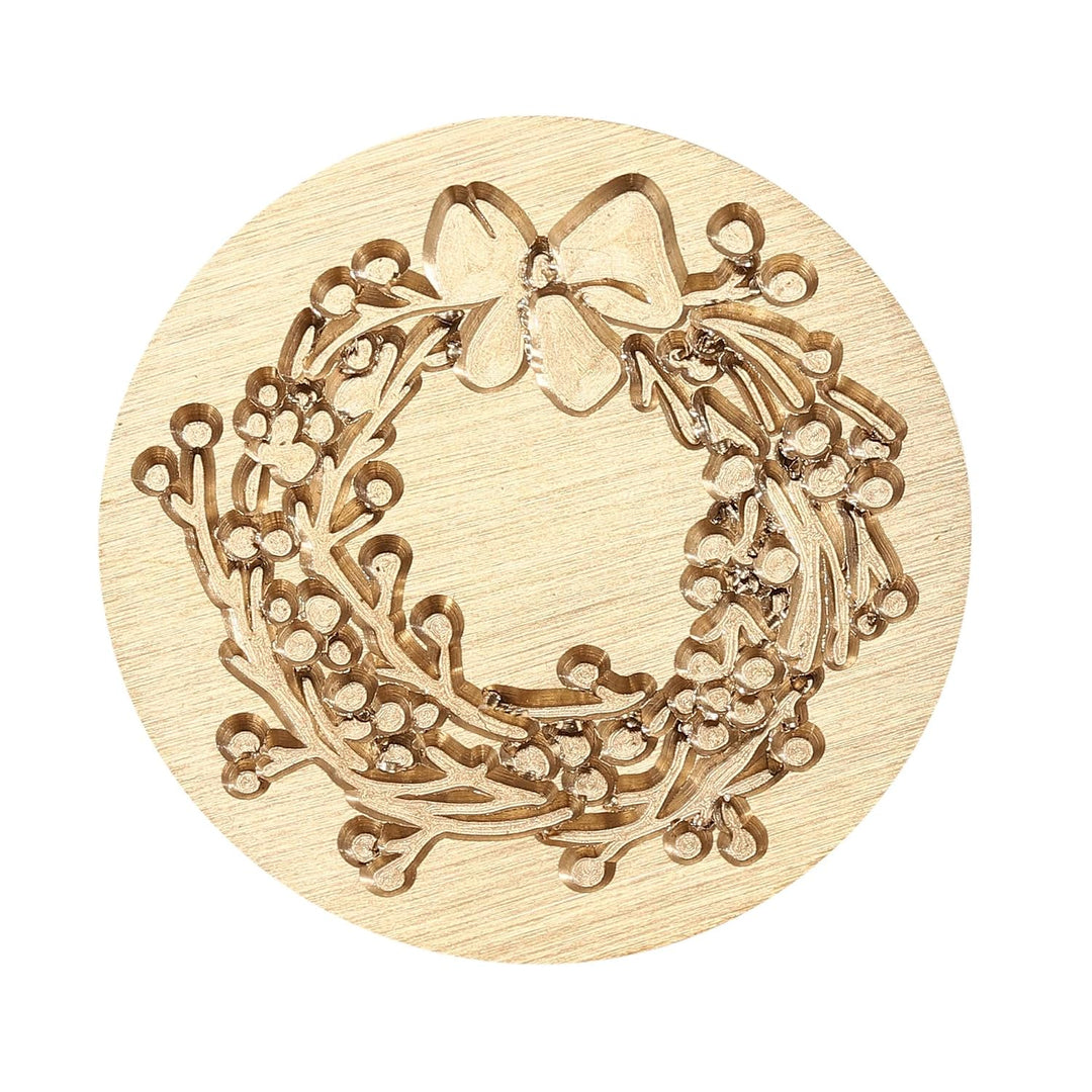 Wax Seal Stamp - Holiday Wreath with Bow