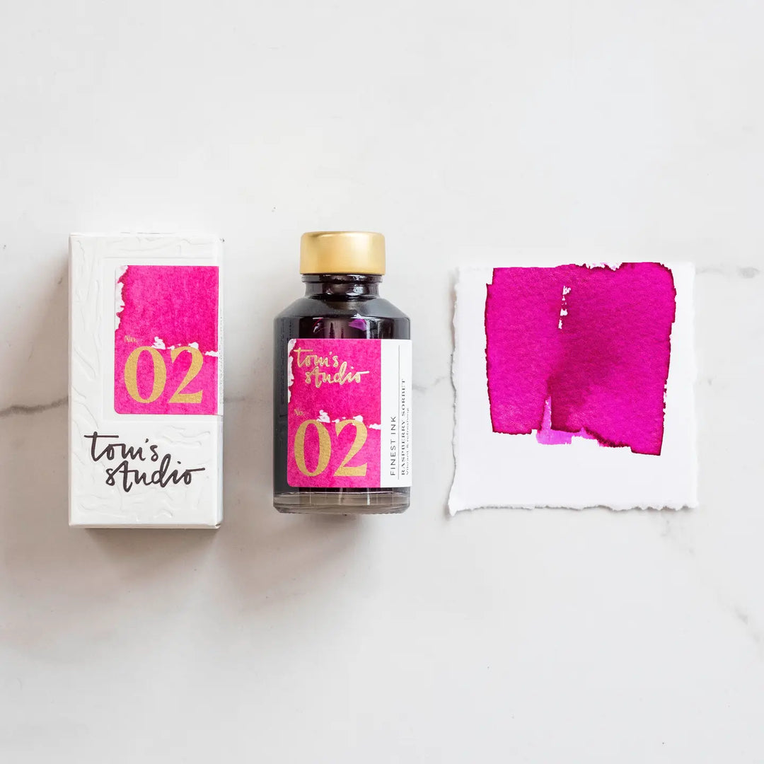 Tom's Studio Ink - 02 Raspberry Sorbet (50ml Bottled Ink)