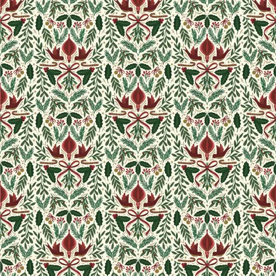 Elegant Greenery Christmas Stone Wrapping Roll