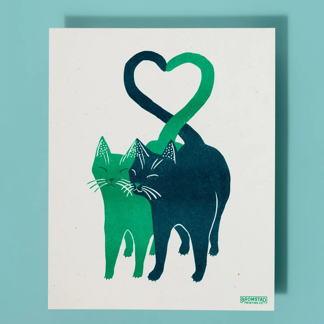 Love Cats - Risograph Art Print