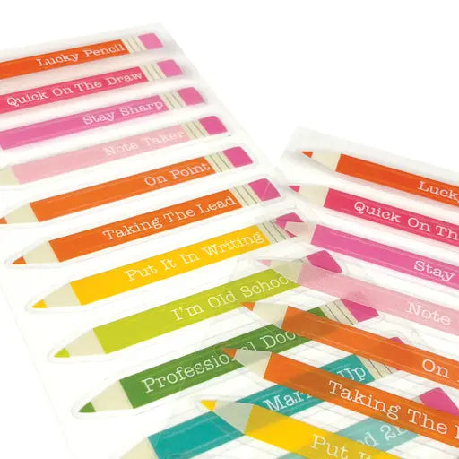 Stickiville Lucky Pencils Clear Vinyl Stickers