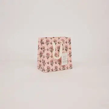 Hand Block Printed Gift Bags - Ditsy Floral Blush