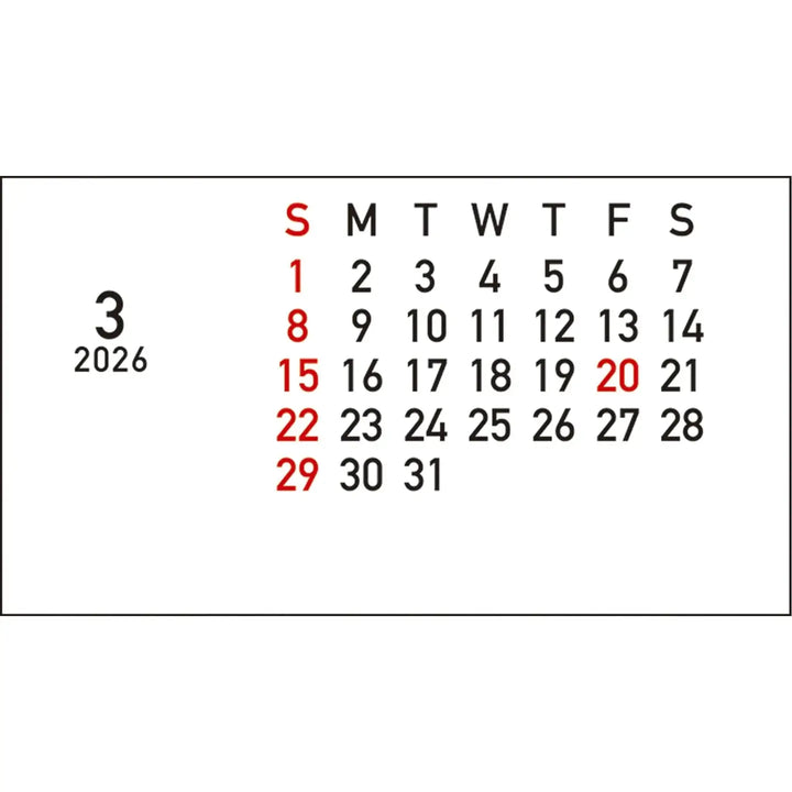 School Bus Calendar 2026