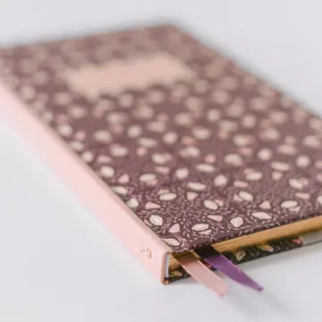 Purple Folk Pattern Pocket Journal