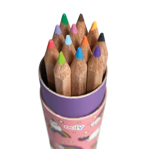 Draw 'n' Doodle Mini Colored Pencils + Sharpener - Rainbows and Unicorns