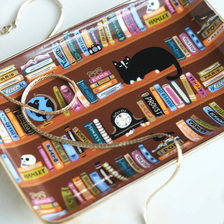 Porcelain Trinket Tray - Bookshelf