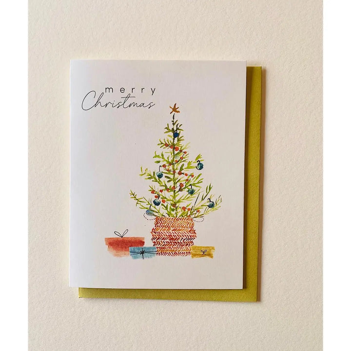 Tree in Basket Christmas (Set of 6 Notecards)