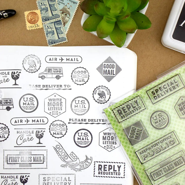 Stay Posted - 4"x6" Clear Stamp Set (15 Designs)
