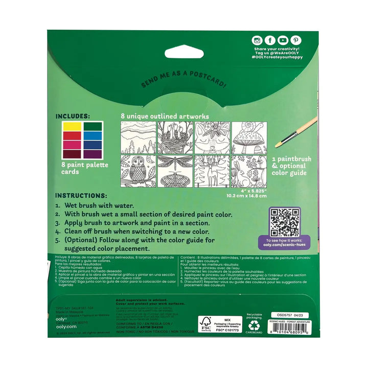 Scenic Hues DIY Watercolor Kit - Forest Animals