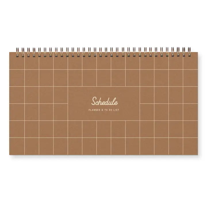 Grid Undated Weekly Planner - Brown
