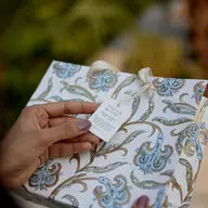 Hand Block Printed Gift Bags - Iris Glitz Stone