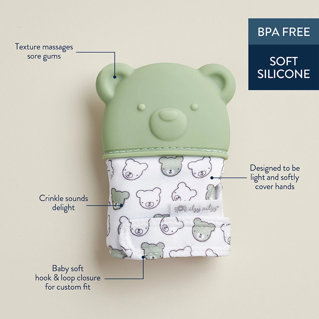 Itzy Mitt™ Silicone Teething Mitt (multiple designs)