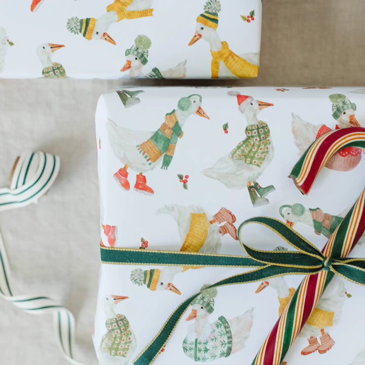 Holiday Geese Gift Wrap (Roll)