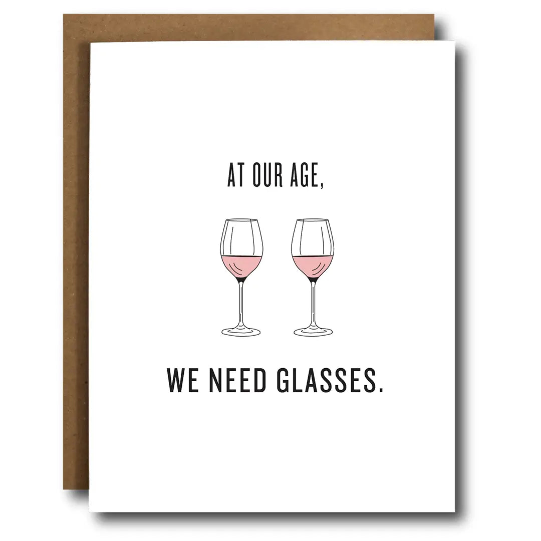 Glasses of Wine Birthday Card