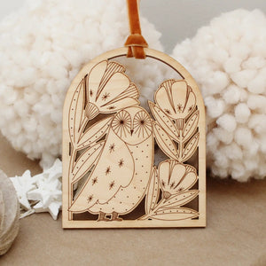 Owl Wooden Arch Ornament