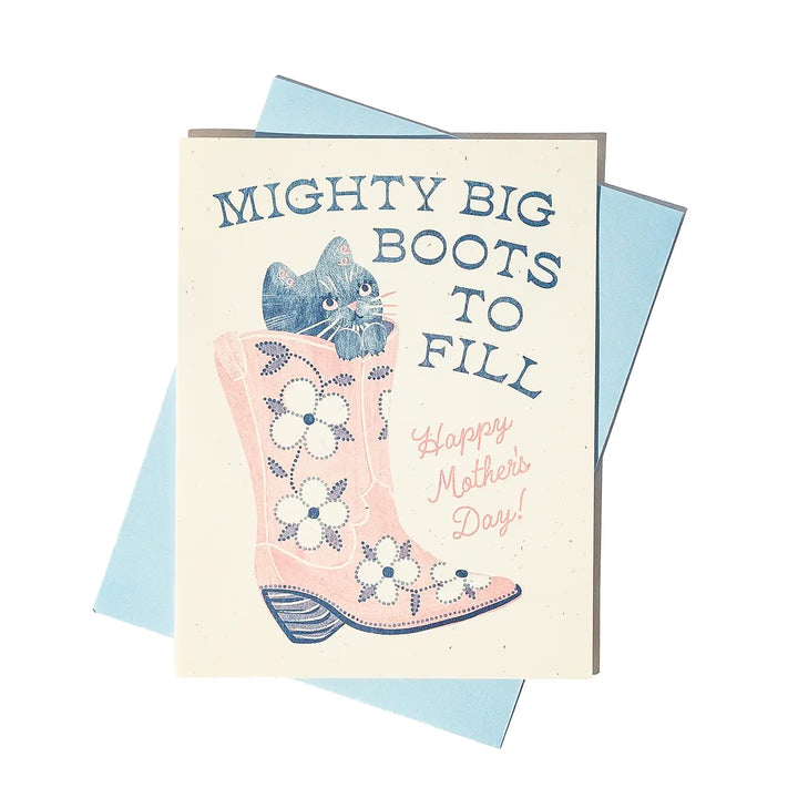 Mighty Big Boots Mother's Day - Risograph Card