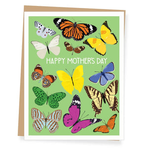 Green Butterflies Mother's Day Card