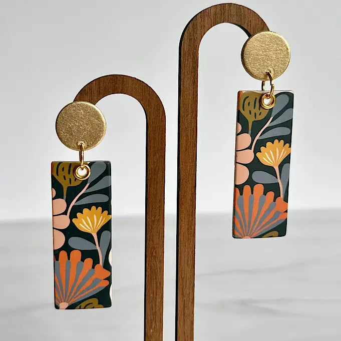 Izzy - Abstract Jungle Earrings