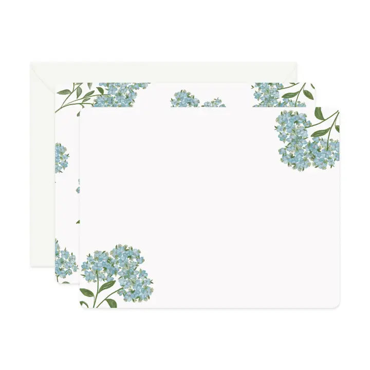Hydrangea Flat Notecard Set | Boxed Set of 6