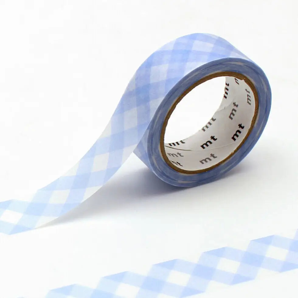 Thick Checkered Pastel Ultramarine Washi Tape