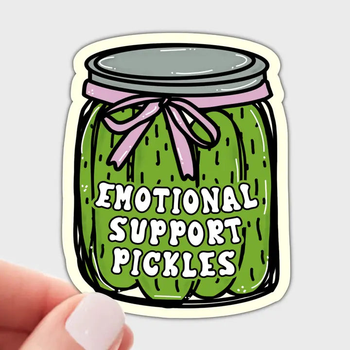 Emotional Support Pickles Sticker