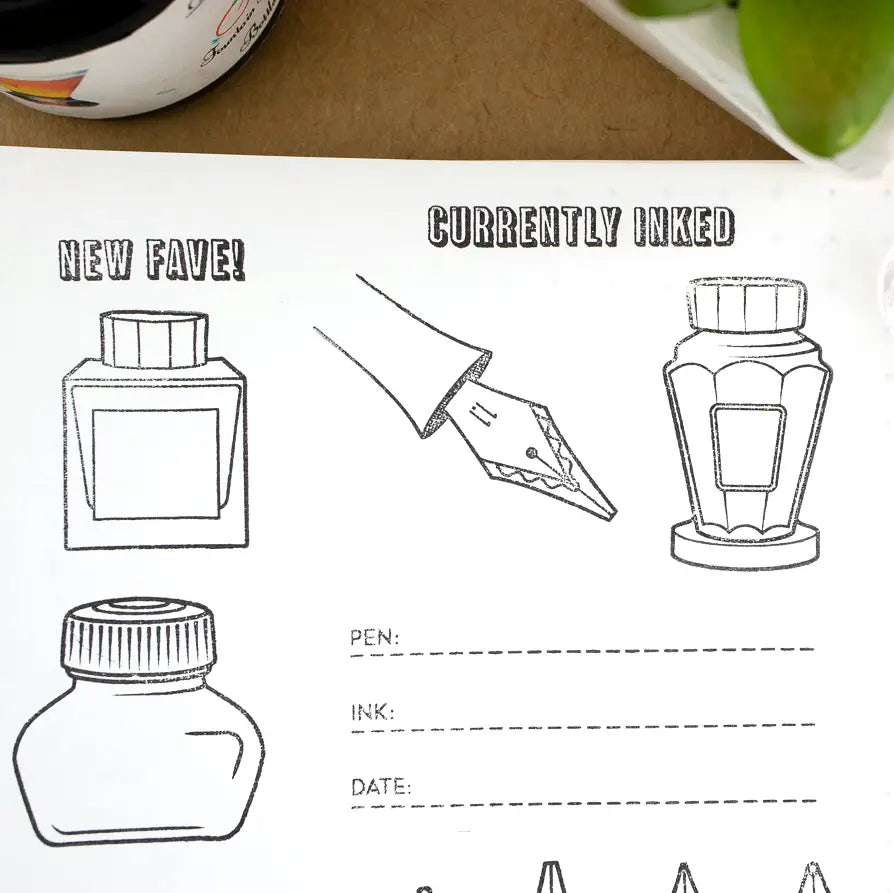 Nibs & Ink - 4"x6" Clear Stamp Set (16 Stamp Designs)