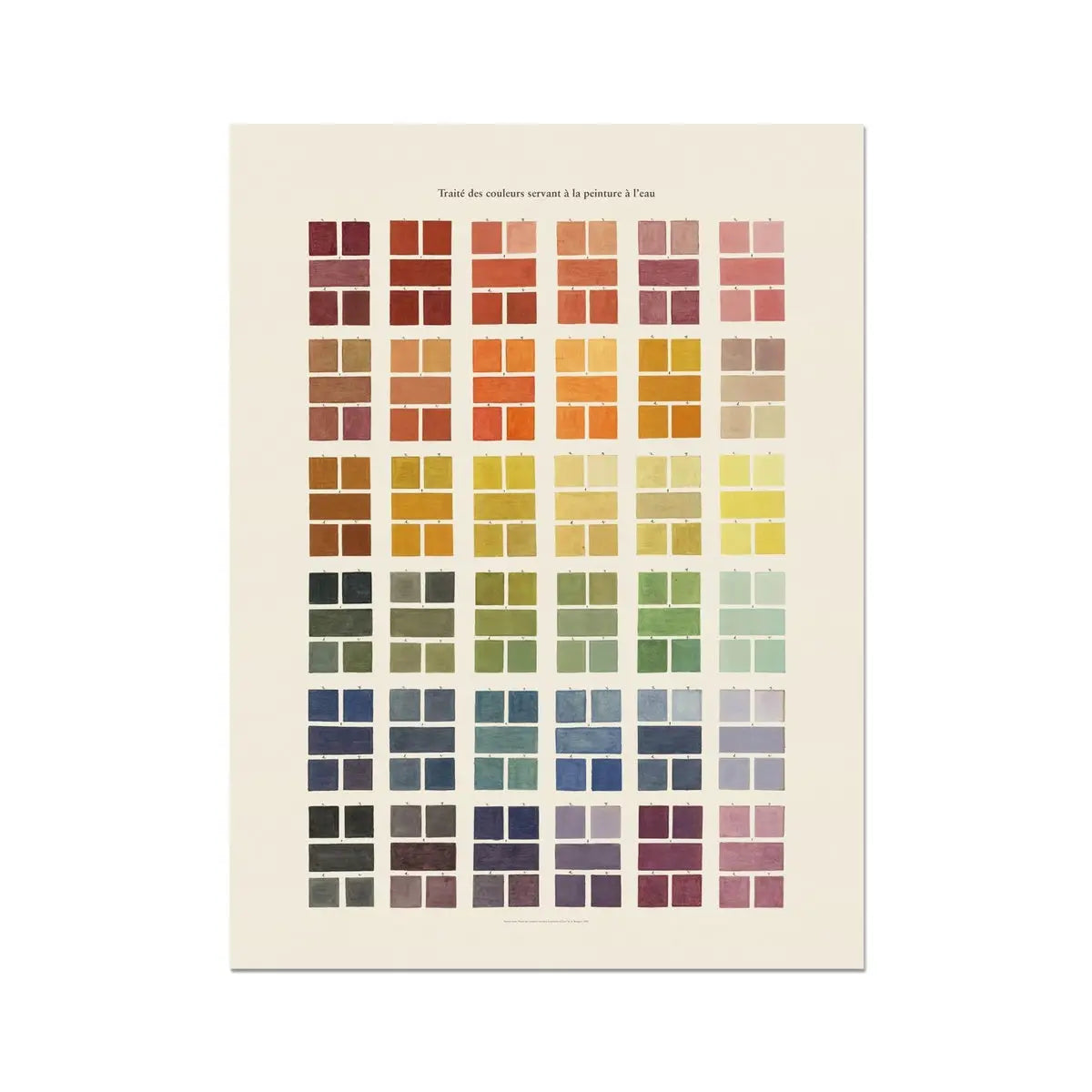 Watercolour Swatches Art Print